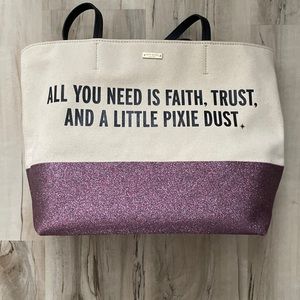 Disney NEW Peter Pan KATE SPADE large canvas tote